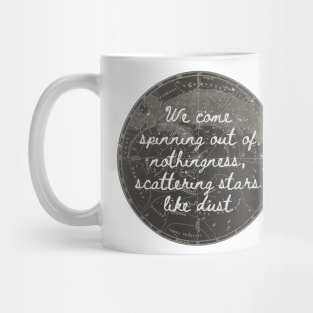 scattering stars like dust- Aesthetic Rumi quote Mug